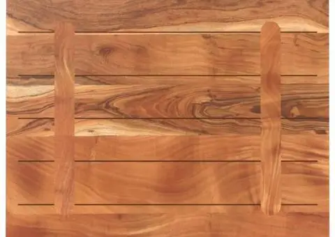 Blat de masă, 80x60x3,8 cm, dreptunghiular, lemn masiv acacia - 5/5