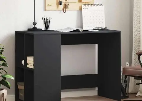 Birou, negru, 102x50x75 cm, lemn prelucrat - 1/5