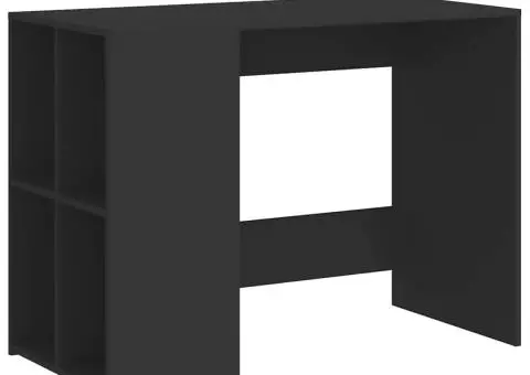 Birou, negru, 102x50x75 cm, lemn prelucrat - 2/5