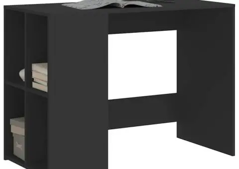 Birou, negru, 102x50x75 cm, lemn prelucrat - 3/5