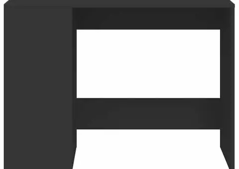 Birou, negru, 102x50x75 cm, lemn prelucrat - 4/5