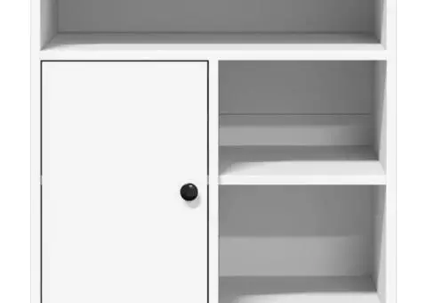 Suport pentru imprimantă cu roți, alb, 60x50x67 cm - 5/5