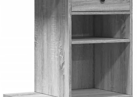 Suport pentru imprimantă cu roți, gri sonoma, 60x40x68,5 cm - 2/5