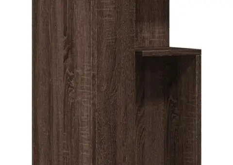 Măsuță laterală, stejar maro, 35x35x60 cm, lemn compozit - 2/5