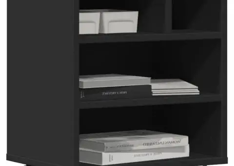 Suport pentru imprimantă cu roți, negru, 41x32x48 cm - 4/5