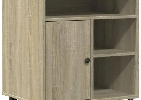 Suport pentru imprimantă cu roți, stejar sonoma, 60x50x67 cm - 2/5