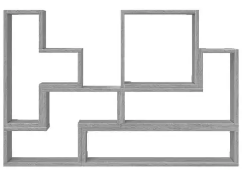 Raft de perete, gri sonoma, 96x12x64 cm, lemn prelucrat - 5/5