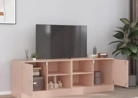 Dulapuri TV 2 buc Roz 67x39x44 cm Otel - 1/5