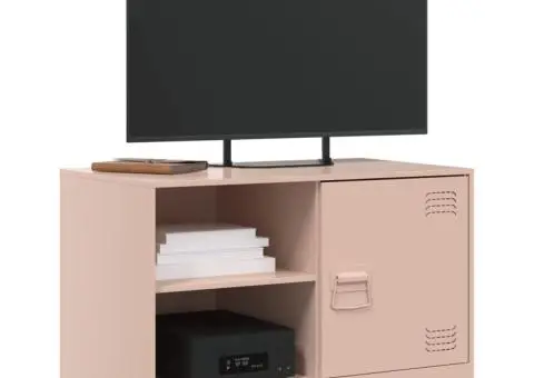 Dulapuri TV 2 buc Roz 67x39x44 cm Otel - 3/5