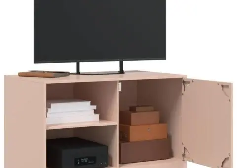 Dulapuri TV 2 buc Roz 67x39x44 cm Otel - 4/5