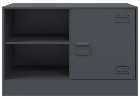 Comodă TV, 2 buc., antracit, 67x39x44 cm, oțel - 5/5