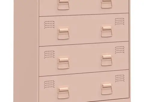 Comodă Roz 67x39x83 cm oțel - 2/5