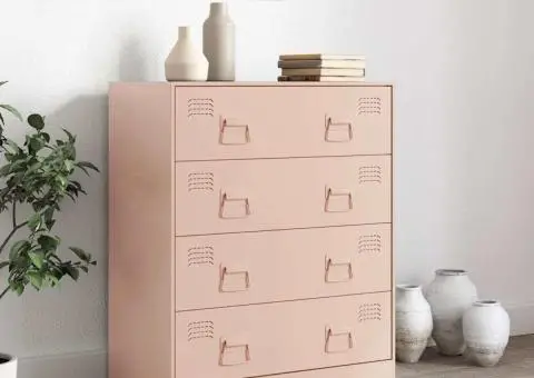 Comodă Roz 67x39x83 cm oțel - 3/5