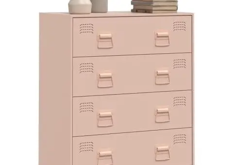Comodă Roz 67x39x83 cm oțel - 4/5