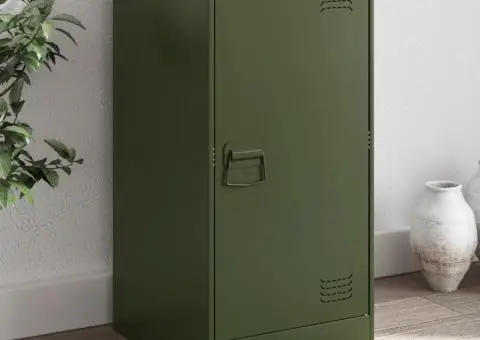 Bufeta verde măslină 34,5x39x73 cm oțel - 1/5