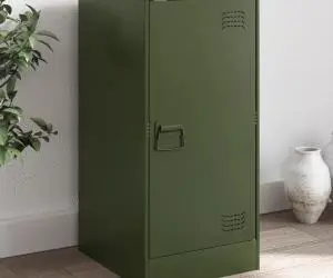 vidaXL Bufeta verde măslină 34,5x39x73 cm oțel