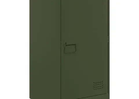 Bufeta verde măslină 34,5x39x73 cm oțel - 2/5