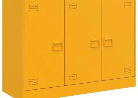 Noptieră, galben muștar, 99x39x73 cm oțel - 2/5