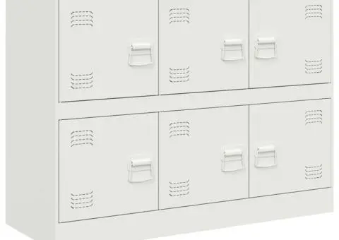 Servantă, alb, 99x39x73 cm, oțel - 2/5