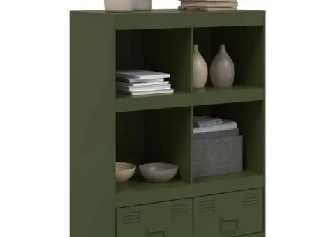 Dulap înalt verde măslină 67x39x95 cm oțel - 4/5