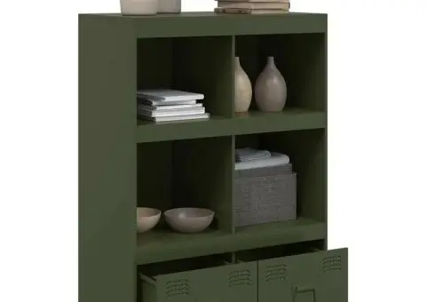 Dulap înalt verde măslină 67x39x95 cm oțel - 5/5