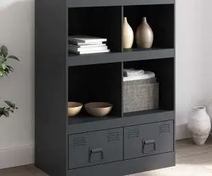 vidaXL Dulap înalt, antracit, 67x39x95 cm, oțel