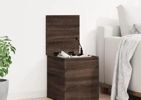 Cutie de depozitare, stejar maro, 40x42x46 cm, lemn prelucrat - 3/5