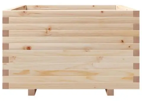 Jardinieră de grădină, 80x80x49,5 cm, lemn masiv de pin - 5/5