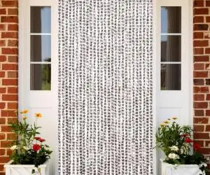 vidaXL Perdea pentru insecte, gri taupe și alb, 118x220 cm, chenille