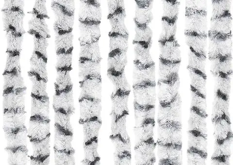 Perdea de insecte gri deschis & gri închis 118x220 cm chenille - 5/5