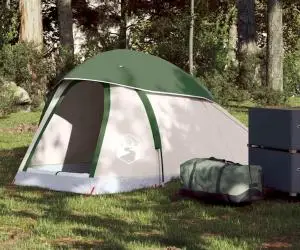 vidaXL Cort de camping cupolă pentru 1 persoană, verde, impermeabil