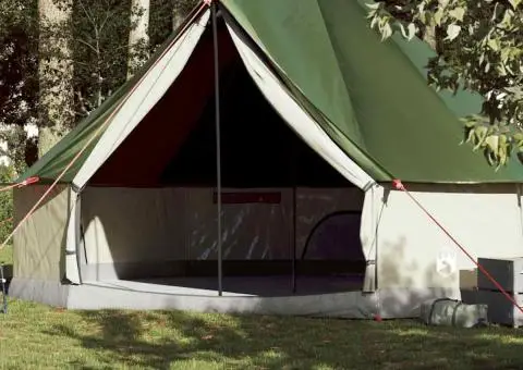Cort de familie Tipi pentru 10 persoane, verde, impermeabil - 1/5