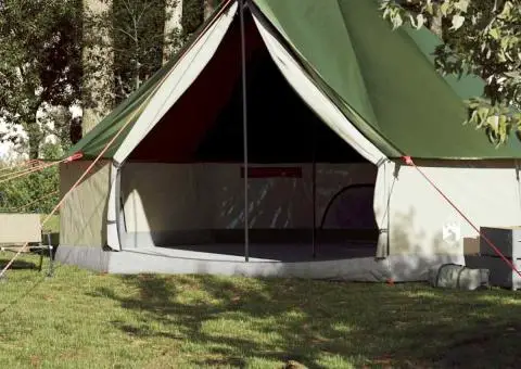 Cort de familie Tipi pentru 10 persoane, verde, impermeabil - 3/5