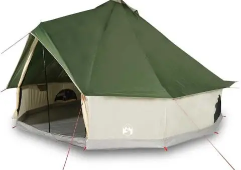 Cort de familie Tipi pentru 10 persoane, verde, impermeabil - 4/5