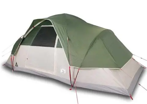 Cort de camping cupolă pentru 9 persoane, verde, impermeabil - 2/5