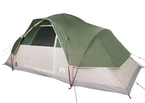 Cort de camping cupolă pentru 9 persoane, verde, impermeabil - 4/5