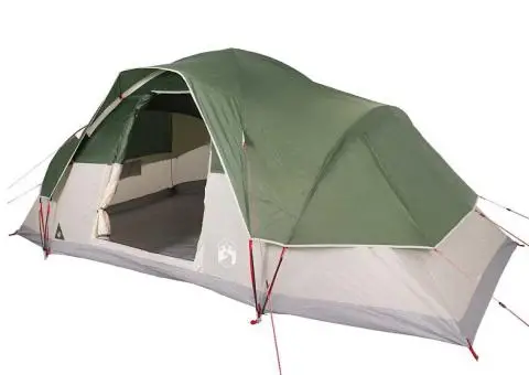 Cort de camping cupolă pentru 9 persoane, verde, impermeabil - 5/5