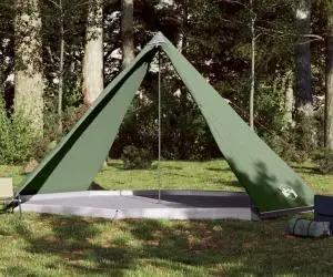 vidaXL Cort de familie Tipi pentru 8 persoane, verde, impermeabil