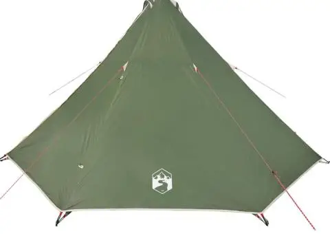 Cort de familie Tipi pentru 8 persoane, verde, impermeabil - 2/5