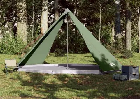 Cort de familie Tipi pentru 8 persoane, verde, impermeabil - 3/5
