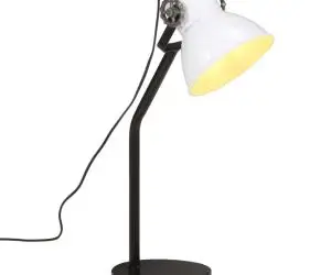 vidaXL Lampă de birou 25 W, alb, 17x17x60 cm, E27