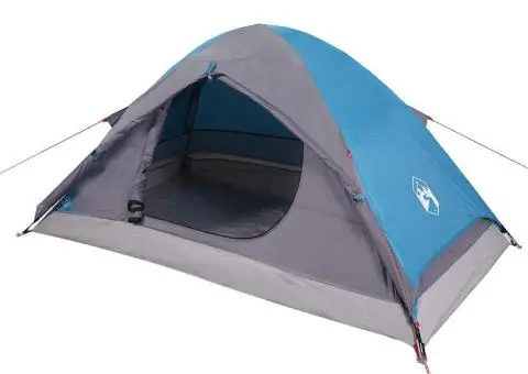 Cort de camping cupolă pentru 2 persoane, albastru, impermeabil - 5/5
