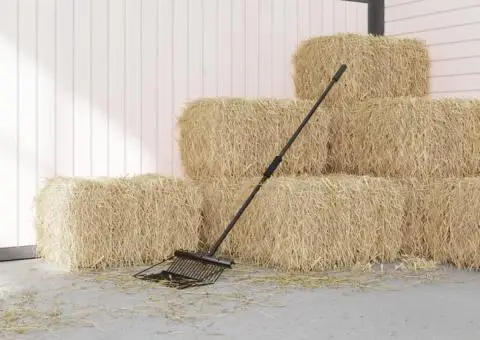 Mâner de furcă, negru, Ø3,5x127,5 cm, oțel - 3/5