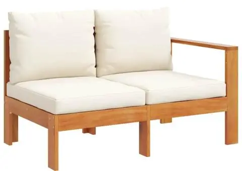 Set de canapele de grădină cu perne, 9 piese, lemn masiv acacia - 4/5