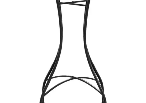 Masă de bistro, negru și alb, Ø50x70 cm, ceramică, mozaic - 5/5