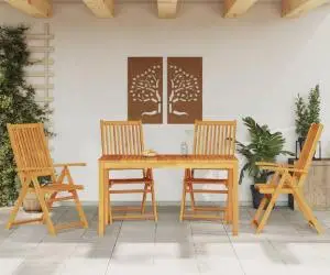 vidaXL Set mobilier de grădină, 5 piese, lemn masiv de acacia