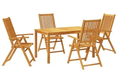 Set mobilier de grădină, 5 piese, lemn masiv de acacia - 2/5