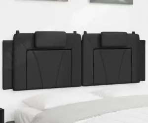 vidaXL Pernă pentru tăblie pat, negru, 160 cm, piele artificială
