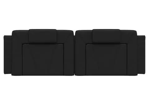 Pernă pentru tăblie pat, negru, 160 cm, piele artificială - 5/5