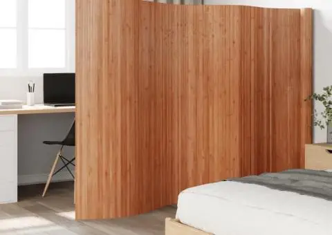 Paravan de cameră, maro, 165x600 cm , bambus - 1/5